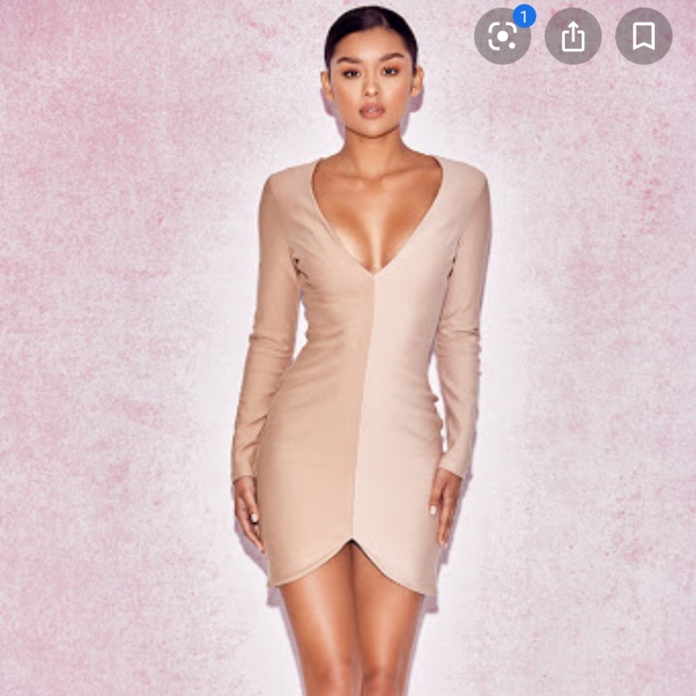 Nude 2 tone house of cb dress